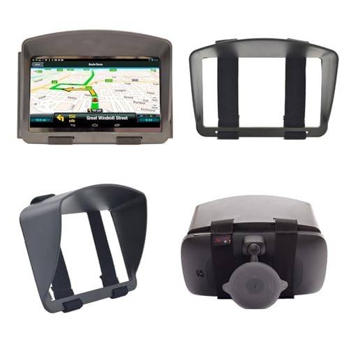 Digicharge Sat Nav solskydd för 20 cm Garmin Drivesmart 86, Camper 895, Camper 890, Dezl LGV810, Dezl LGV800 8 tum GPS anti-bländning