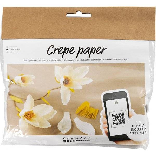 Mini DIY Kit Kräppapper - Magnoliakvist