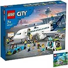 Lego City Set med 2 60367 passagerarflygplan & 30639 hundpark och skoter