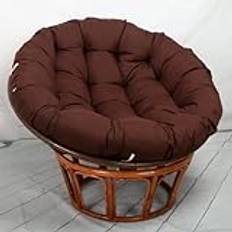 Utomhus Rattan Swing Chair Cushion Overstuffed Ägg Nest Chair Pad för Swivel Chair Round Padded Sittdyna Brun 90 x 90 cm
