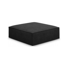 Kaelle puf til sofa i chenille B100 x D80 cm - Sort/Sort