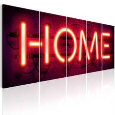 Lærredstryk Home Neon