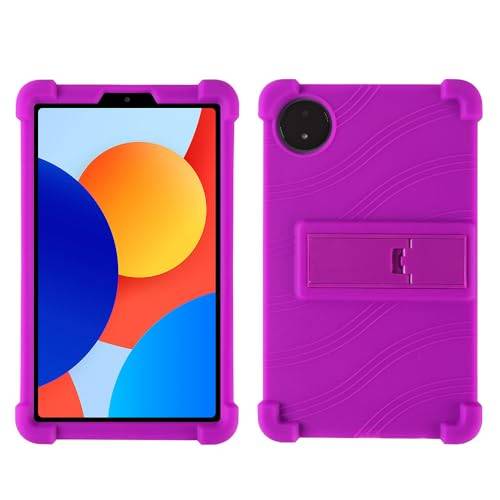 FKQLH Fodral till Xiaomi Redmi Pad SE 20 cm, justerbart mjukt silikon barnvänligt skyddande fodral för Xiaomi Redmi Pad SE 20 cm, lila
