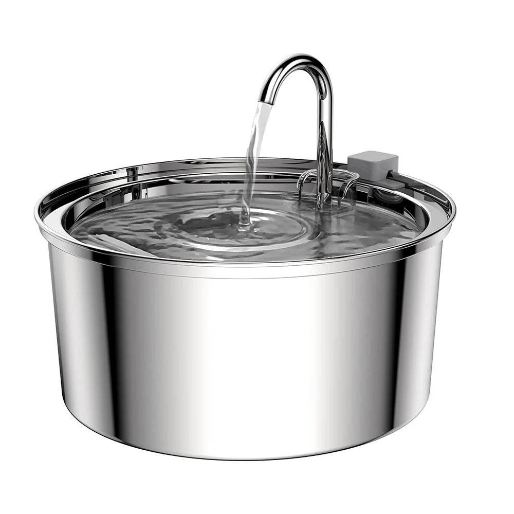 3.2L Stainless Steel Automatic Pet Water Fountain – Cat & Dog Drinking Dispenser with Filter - Only Pet Water
