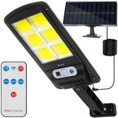 Solcelle lampe LED stærk 120 LED med ekstern solcelle-panel