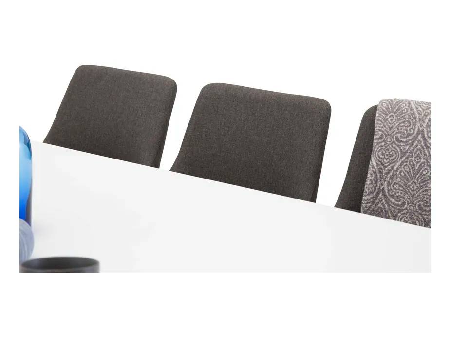 Venture Design Count & Plaza matgrupp Vit/grå 6 st stolar & bord 220 x 100 cm