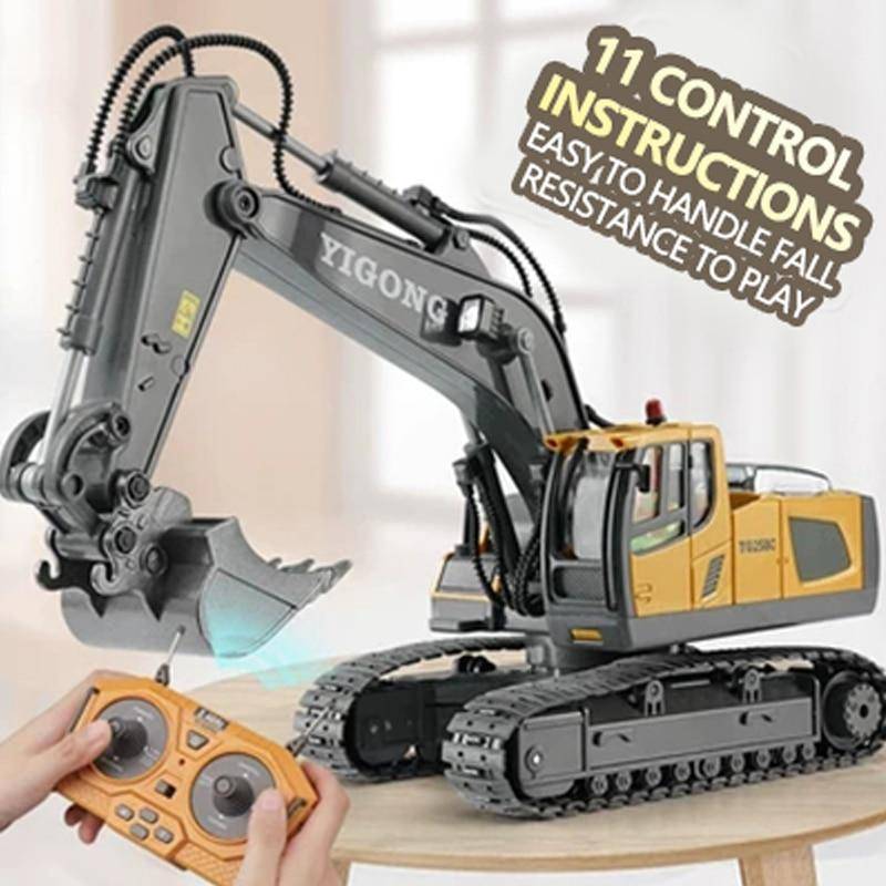 Ny fjärrkontroll Grävmaskin Dumper 2.4G Fjärrkontroll Teknisk Fordon Crawler Lastbil Bulldozer Toy Boy Barn Present Legering Modell dump truck