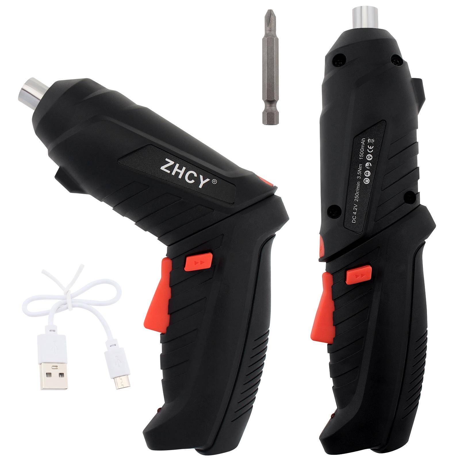 3,6V 1300mAh sladdlös mini elektrisk skruvmejselborrmaskin med LED-ljus för möbelinstallation / skruvning / hörnreparation / trästansning svart