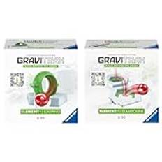Ravensburger GraviTrax Element Looping 22412 - GraviTrax Erweiterung für Deine Kugelbahn & GraviTrax Element Trampolin 22417 - GraviTrax Erweiterung