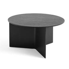 HAY Slit Table Wood Round XL Black