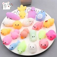 20 st slumpmässiga squeeze-leksaker för stresslindring, söta jumbo-squishy-leksaker - Multifärgad (Slumpmässig färg)