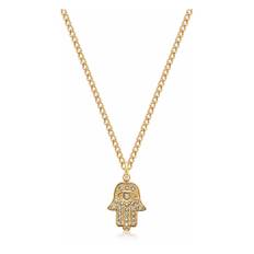 Nialaya, Accessoarer, Herr, S, Hamsa Hand Halsband - yellow (S)