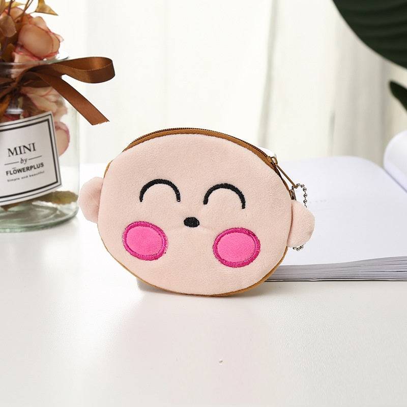 Plush Cute Coin Purse Cartoon Cloth Women's Key Case - Big Face Monkey
