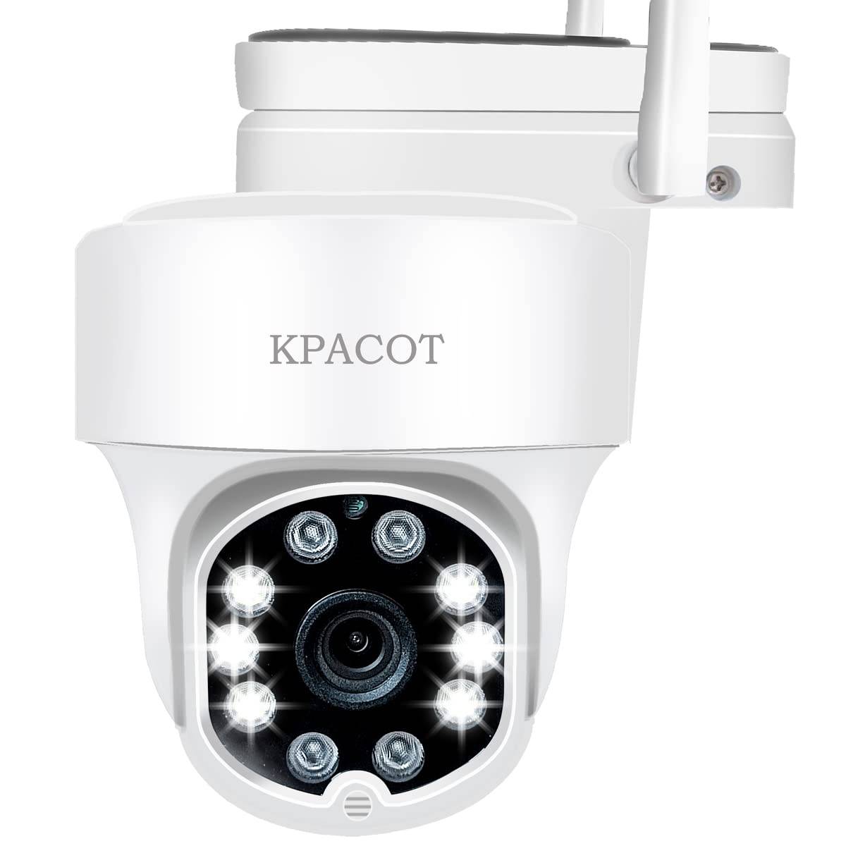 KPACOT 2K Wireless Security Camera with Auto Tracking and Nighttime Color Outdoor IP Camera with Human PTZ Camera with Pan and Omnidirectional Motion