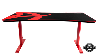 Arozzi Arena Gaming Desk Large Red, höjdjusterbart, heltäckande musmatta med logga - Röd