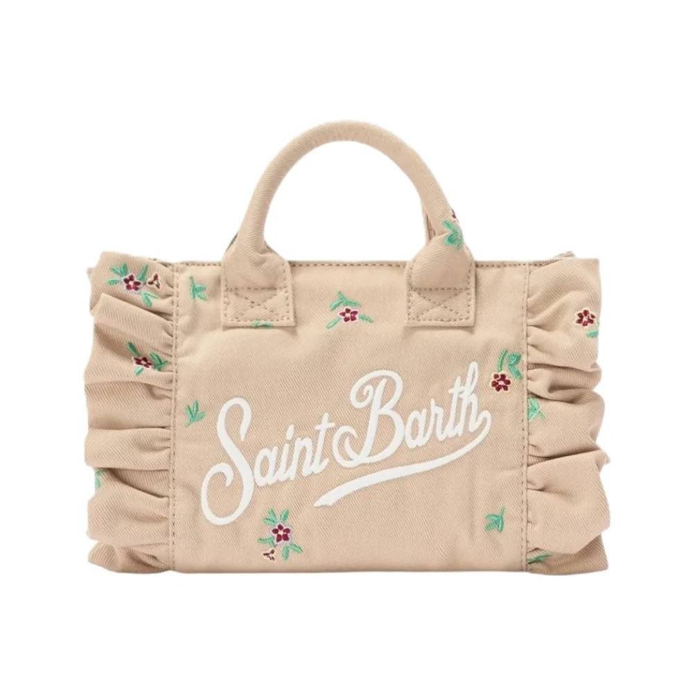 MC2 Saint Barth Vanity Mini Volant Small Taske Med Skulderrem - Tasker - Dame - Beige - ONE SIZE - Uld