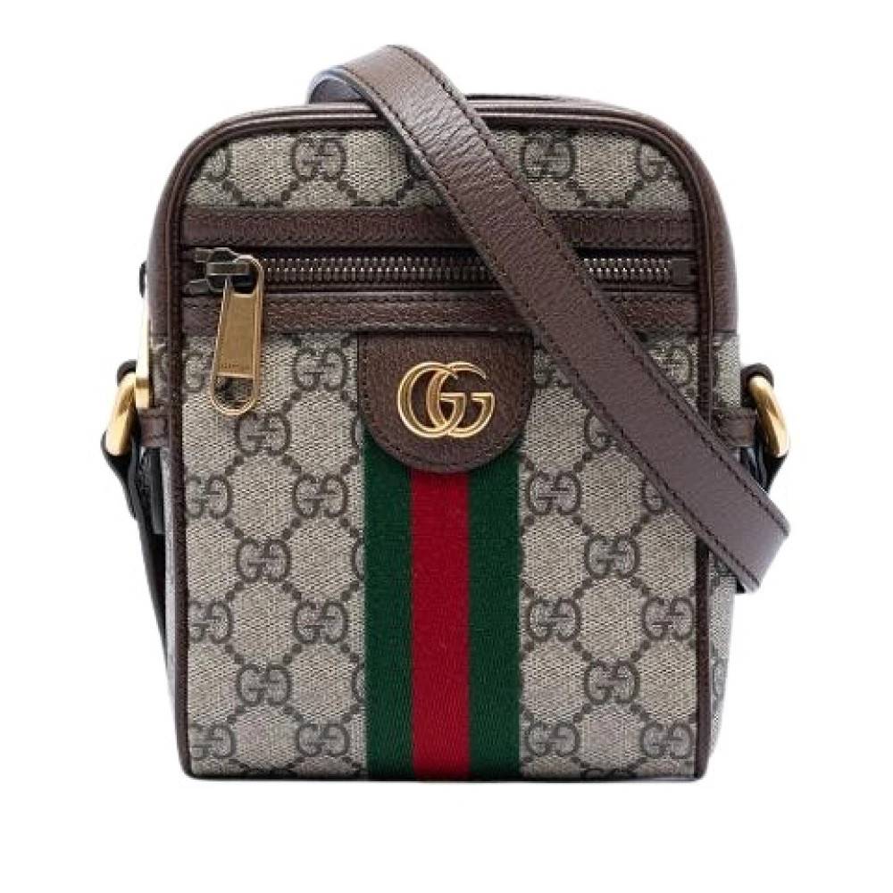 Gucci Vintage Pre-owned Ophidia Crossbody Bag - Vintage - Dame - Beige - ONE SIZE - Læder