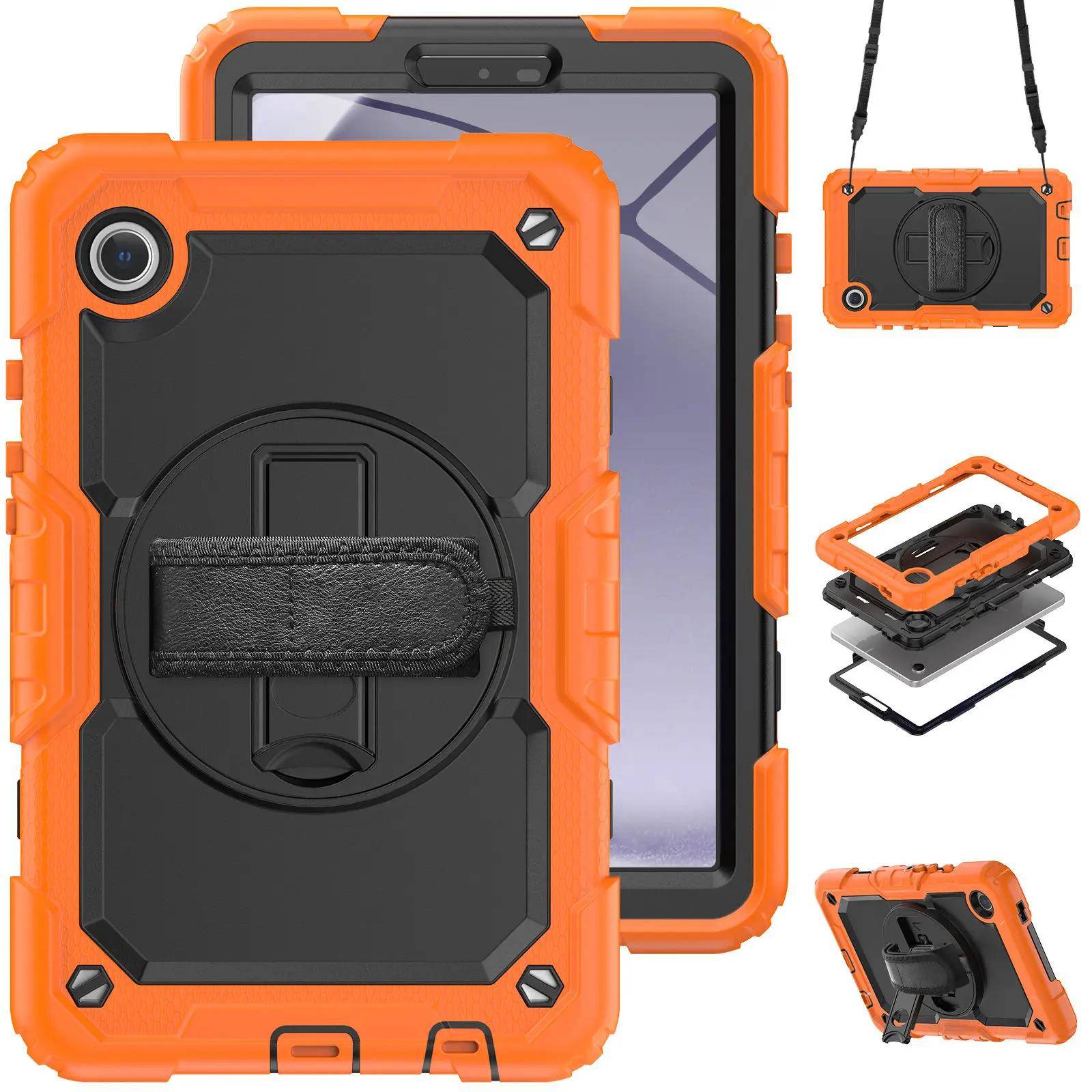 Barnsurfplattafodral för 2026 Ny Poco Pad C1 9,7 tum / XIAOMI Redmi Pad 2 SE 9,7 tum 360° Roterbart Tåligt Stötsäkert Silikon PC-fodral