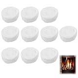 10 Keramisk Ull för Bioetanol - Svamp för Etanolkamin med 8,6 x 8,6 x 2,8 cm - Inomhus Gel Bordskamin