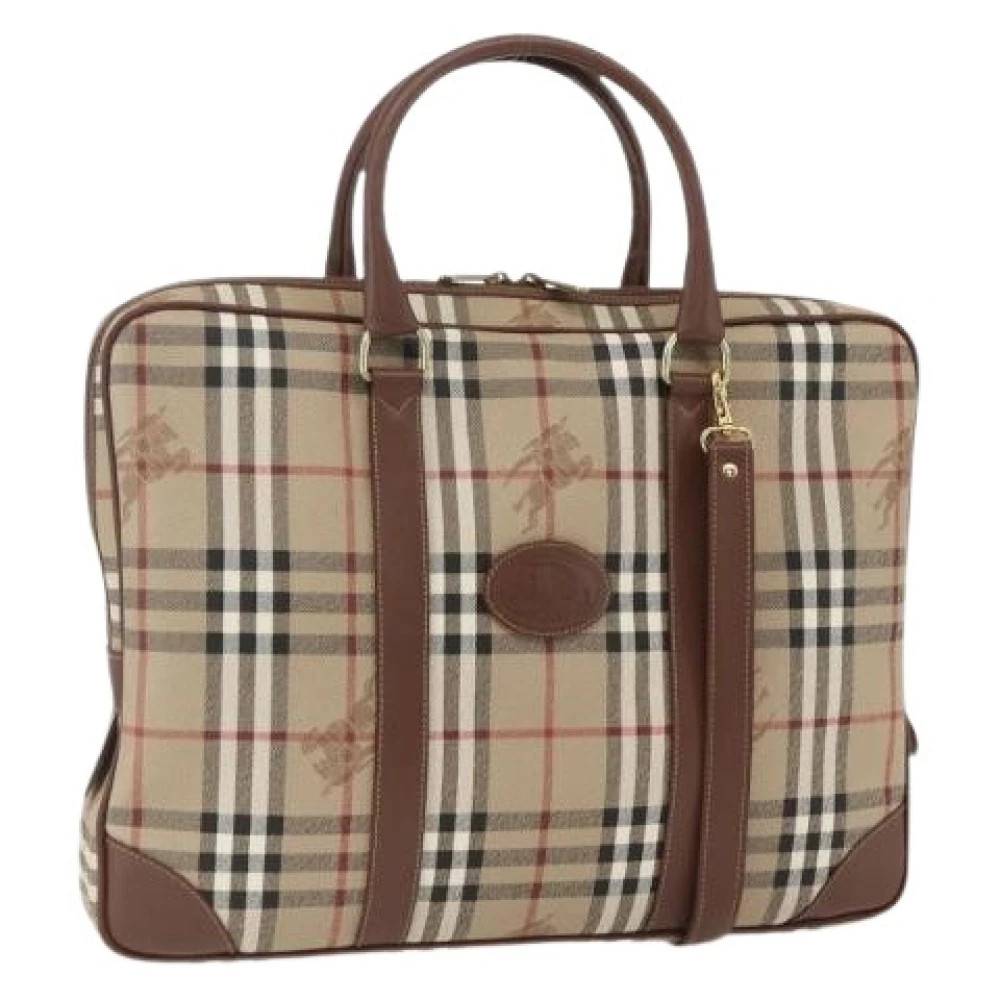 Burberry Vintage Pre-owned Business Taske - Vintage - Dame - Beige - ONE SIZE - Uld
