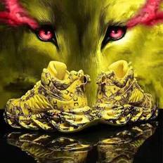 2025 Spring/Summer New Lightweight & Breathable Men&#39;s Sports Shoes, PU Large Size 38-48 Outdoor Casual Running Shoes, Comfortable Hiking Shoes, Basket - Yellow - EUR38,EUR39,EUR40,EUR41,EUR42,EUR43,EUR44,EUR45,EUR46,EUR47,EUR48,EUR30,EUR31,EUR32