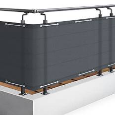 Sol Royal Balkong Insynsskydd 90x300 cm SolVision PB2 Sol Vind UV Insynsskydd Antracit med Öglor & Snören