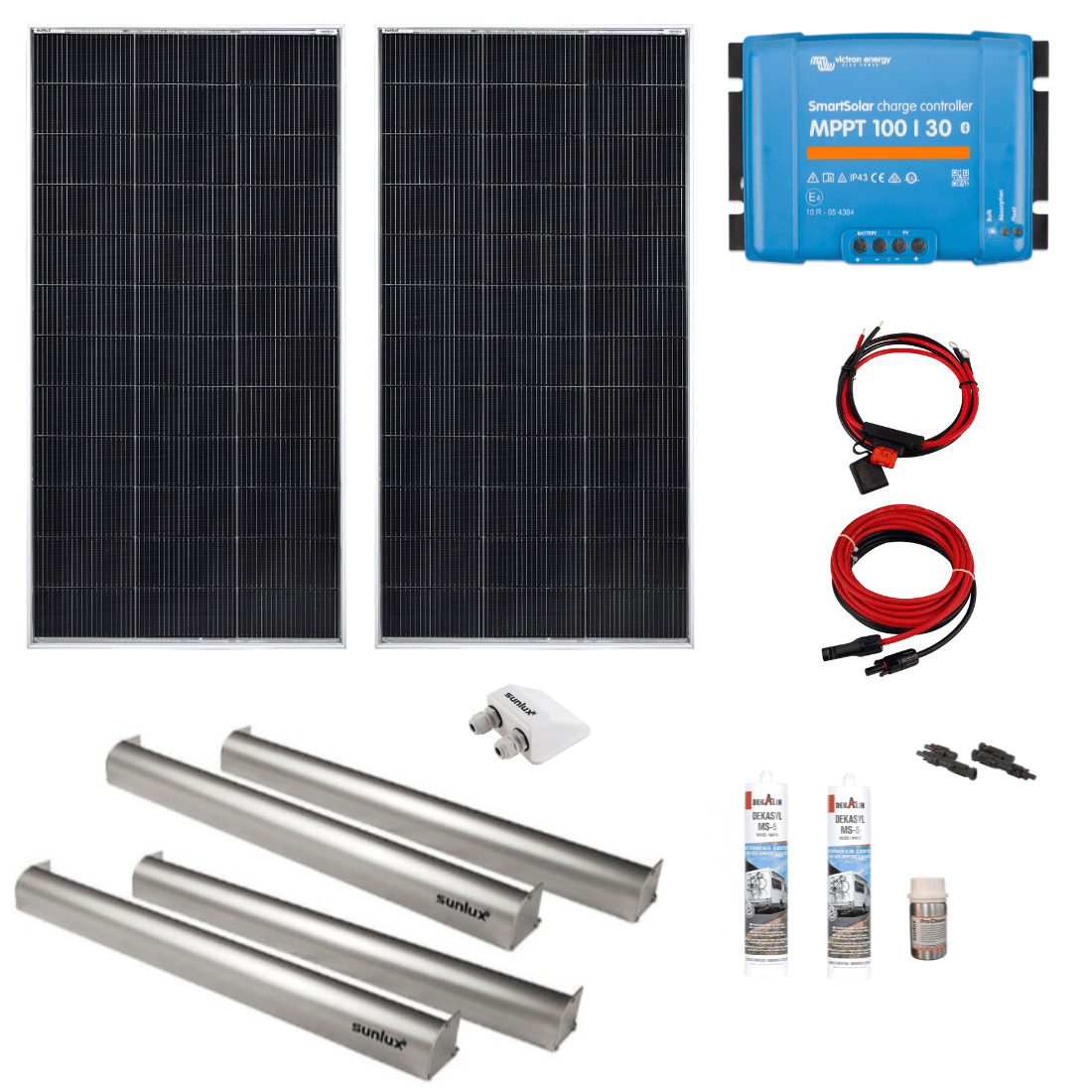 Solcellspaket 400W HJT Bifacial Victron Smart Solar MPPT