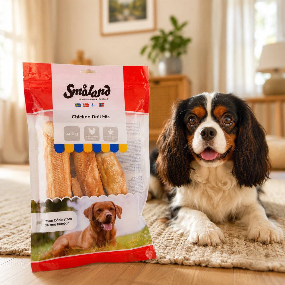 Småland hundgodis med kyckling – 400 g - 2 påsar