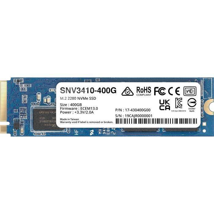 SYNOLOGY - SNV3410-400G - SSD-hårddisk - 400 Go - NVMe M.2 - Intern NAS