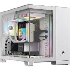 CORSAIR - 2500X Dual Chamber mATX Mid Tower (vit) Mini-ITX, Micro-ATX, Steel, Tempered Glass