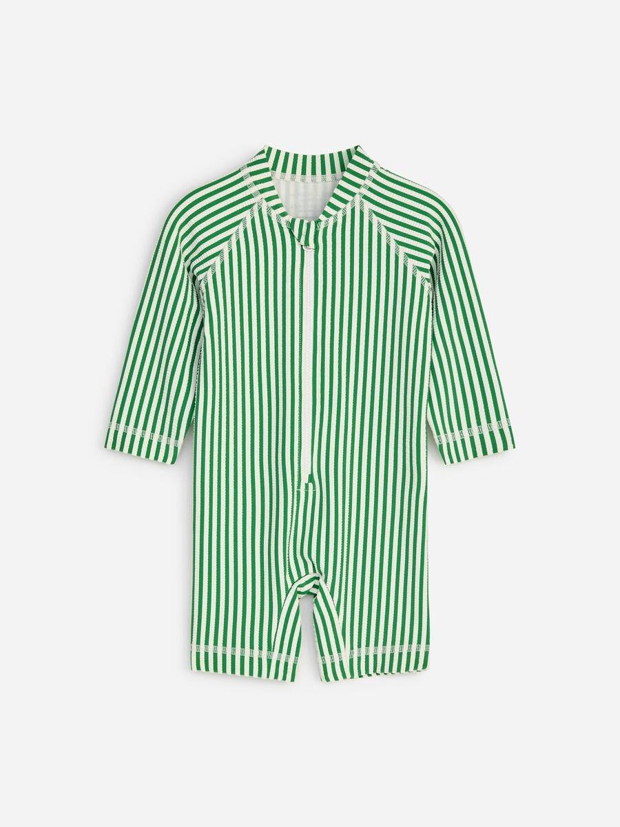 ARKET Long Seersucker UV Swim Overall -Green, 98/104