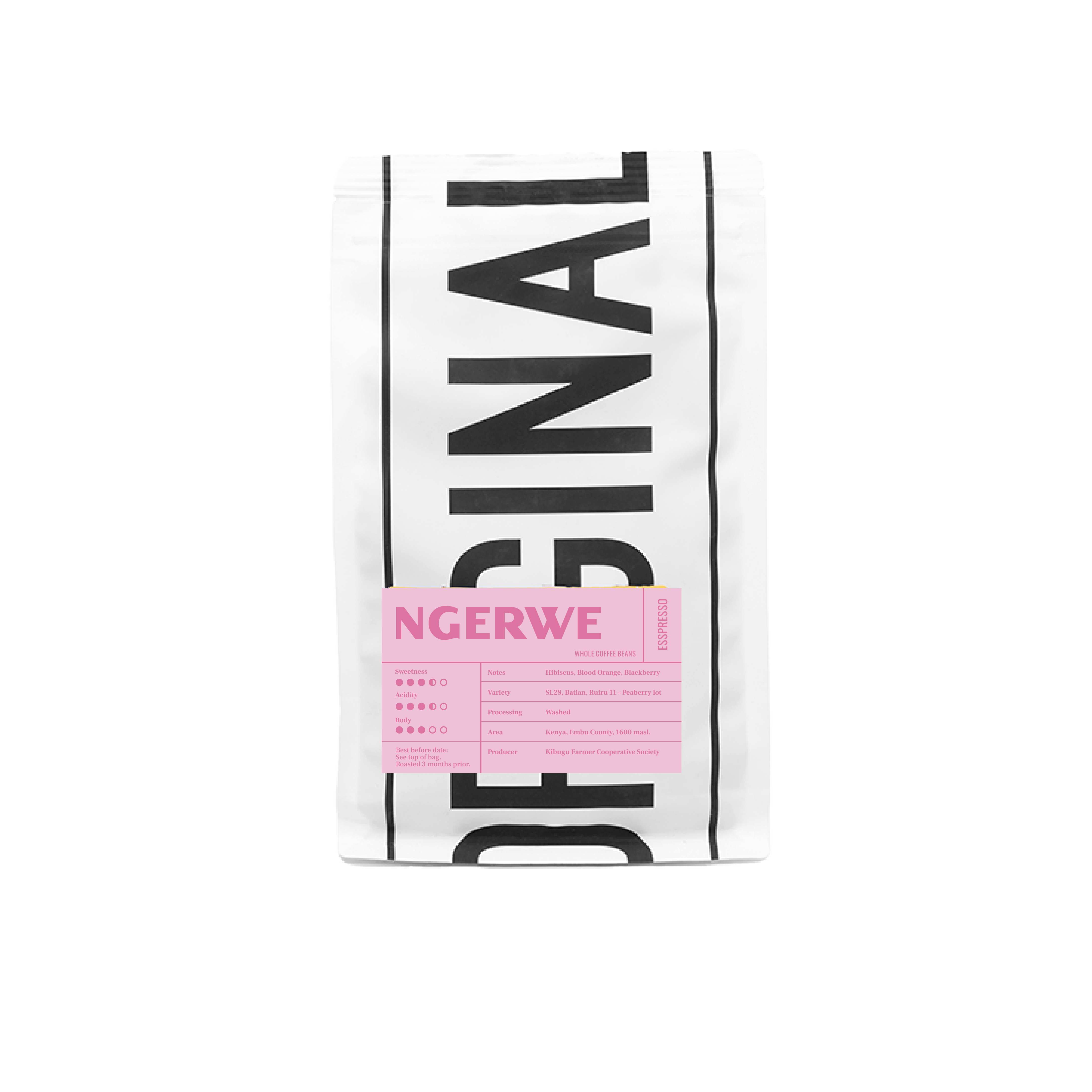 Ngerwe, Lys Espresso fra Kenya - 750 grams