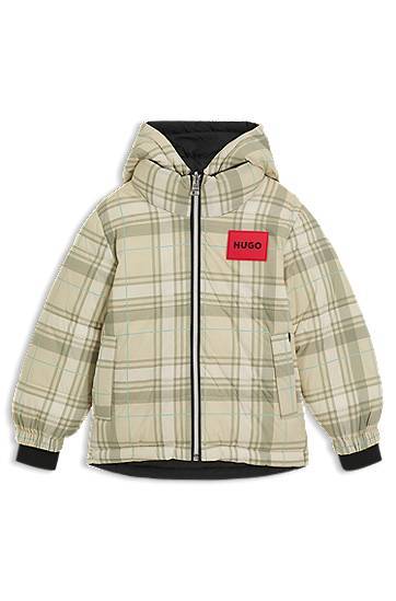 Kids' reversible jacket with logo badges