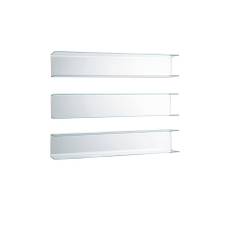Glas Italia - EVE01 Everywhere Shelf, 8 mm tempered glass Mirrored back - Vägghyllor - Studio GL - Transparent - Glas