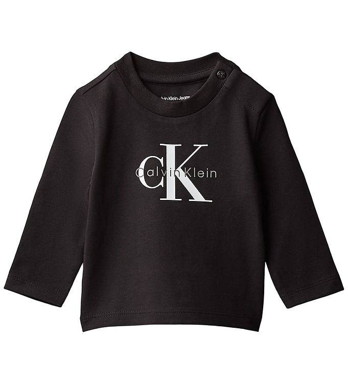 Calvin Klein Tröja - Monogram - CK Black - Calvin Klein - 1 år (80) - Tröja