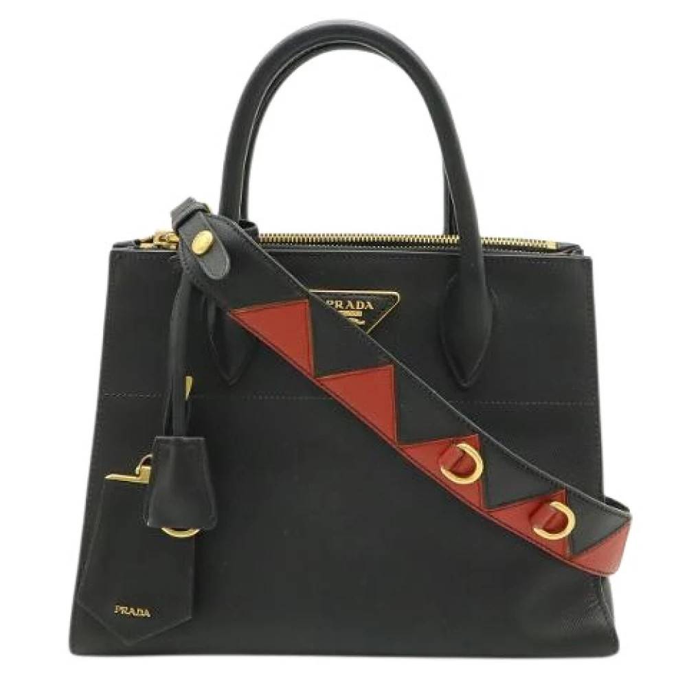 Prada Vintage Pre-owned Paradigme Saffiano Læder Håndtaske - Vintage - Herre - Sort - ONE SIZE - Læder