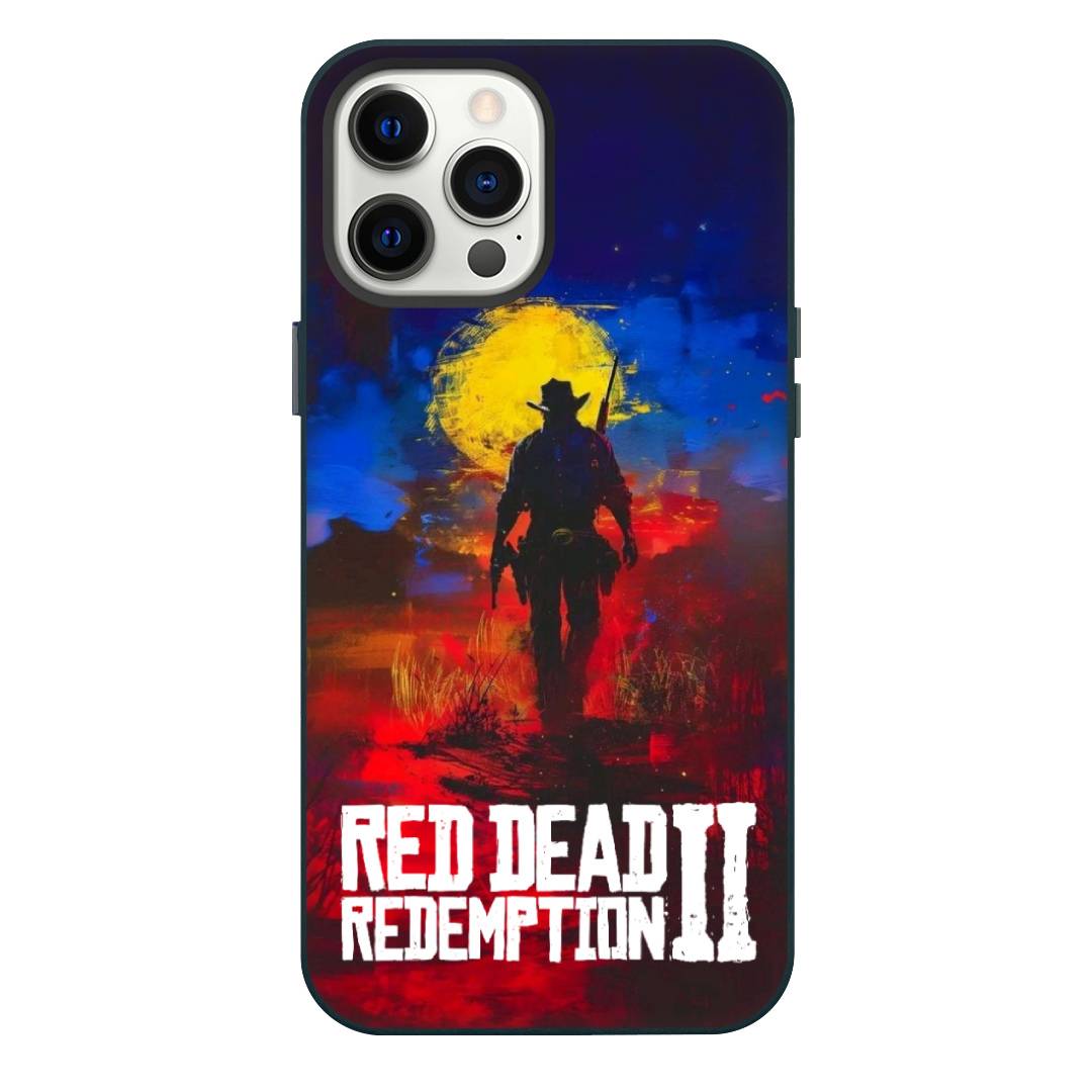 Red Dead Redemption Phone Case For iPhone Samsung Galaxy Pixel OnePlus Vivo Xiaomi Asus Sony Motorola Nokia - Red Dead Redemption Brush Art Game Poster.