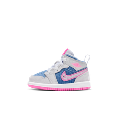Jordan 1 Mid SE-sko til babyer/småbørn - blå - blå - 25