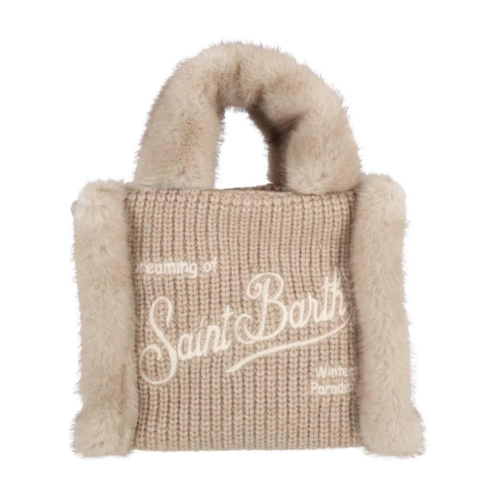 MC2 Saint Barth Lille skuldertaske - Tasker - Dame - Beige - ONE SIZE - Uld