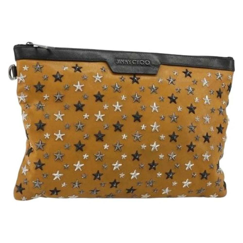 Jimmy Choo Pre-owned Pre-owned Clutch Taske - Vintage - Dame - Brun - ONE SIZE - Læder
