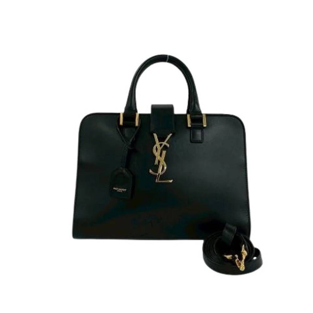 Saint Laurent Vintage Pre-owned Vintage Håndtaske - Vintage - Dame - Sort - ONE SIZE - Uld
