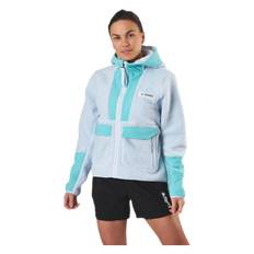 W Terrex Sherpa Fullzip Fleece Acid Mint / Halo Blue, Female, Tøj, jakker, Blå, S