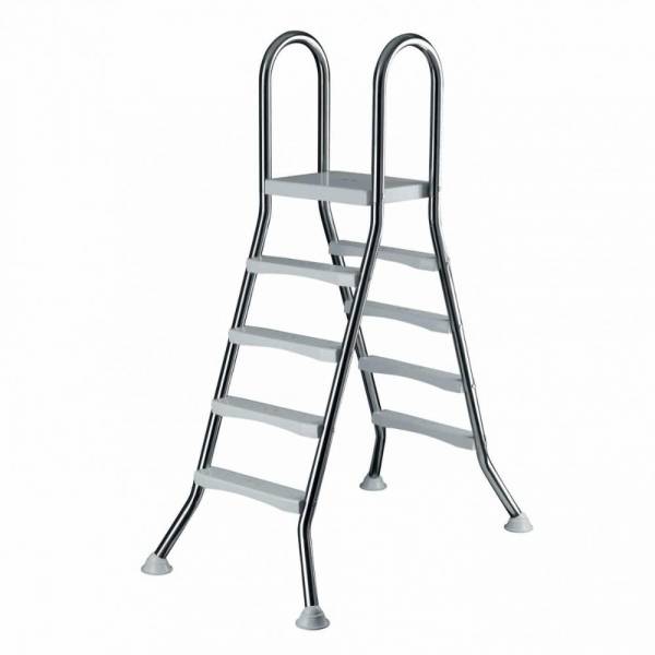 Rostfri A-stege 120cm, 4 x 4 Steg