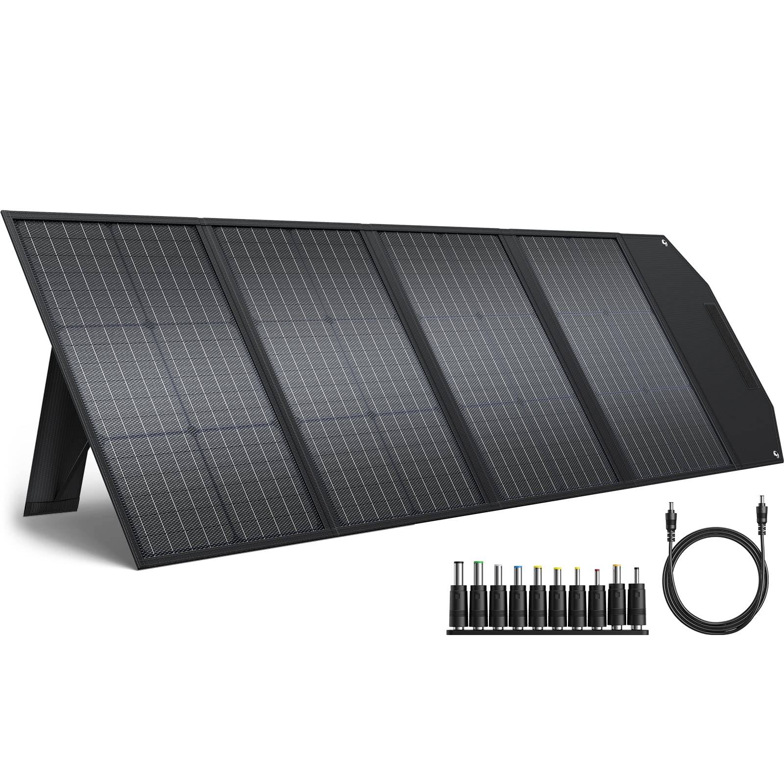 BROWEY 120W Foldable Solar Panel for Portable Monocrystalline High Conversion Efficiency EFTE Solar Thin and IP65 Waterproof and PD Fast Solar Outdoor