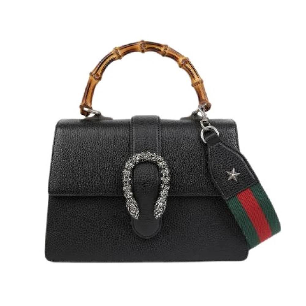 Gucci Vintage Pre-owned Dionysus Bamboo Top Handle Skuldertaske - Vintage - Dame - Sort - ONE SIZE - Uld