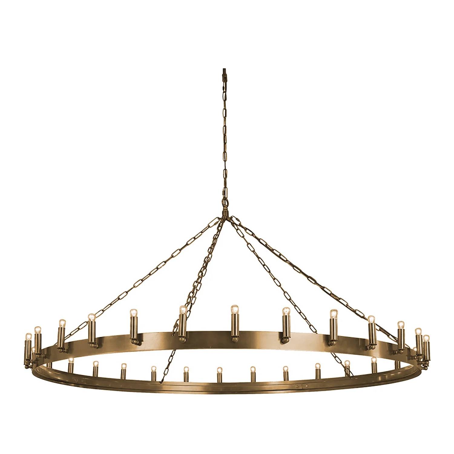 Crown taklampa old brass, Ø165 cm - Mässing