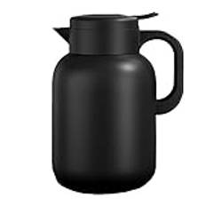 Termisk Kaffekaraff Vit, Rostfritt Stål Kaffekaraff Isolerad Termisk För Att Hålla Varmt/Kallt Kaffe, Te, Vatten, Vakuum Kaffetermos Vattendryck Dispenser(/Black,1L)