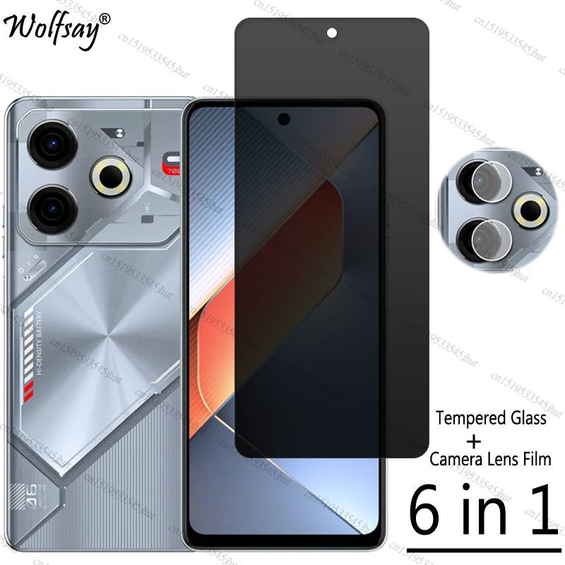 Privacy Screen Protector For Tecno Pova 6 Neo Anti-Spy Tempered Glass Tecno Pova 6 Neo Camera Glass For Tecno Pova 6 Neo Glass