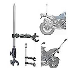 Fotoleey Kameramontering dubbel klämma aluminiummaterial justerbar motorcykel cykelstyre för Insta360 X4, X3, X2 ONE RS – dubbelklämmonteringssats för 3:e personers skott