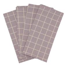 Textile napkins 4-pack - Lavender check - Pcs.
